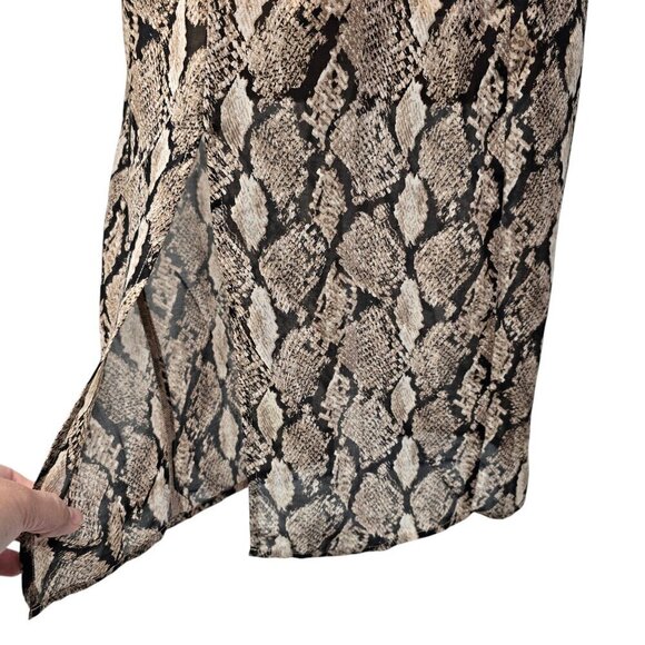 Blu Pepper Snake Print Low SEXY Back 2 Way Strappy MiDi Dress - Picture 8 of 12